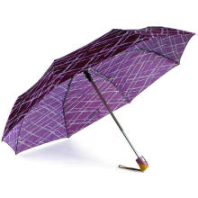 Grooved Print Compact Windproof Duomatic Umbrellas (YS-3FD33083972R)